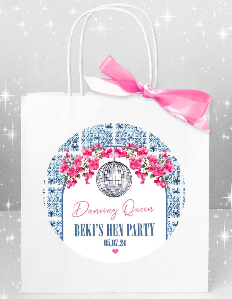 Personalised Hen Do Party Bags Dancing Queen Mamma Mia Inspired x1