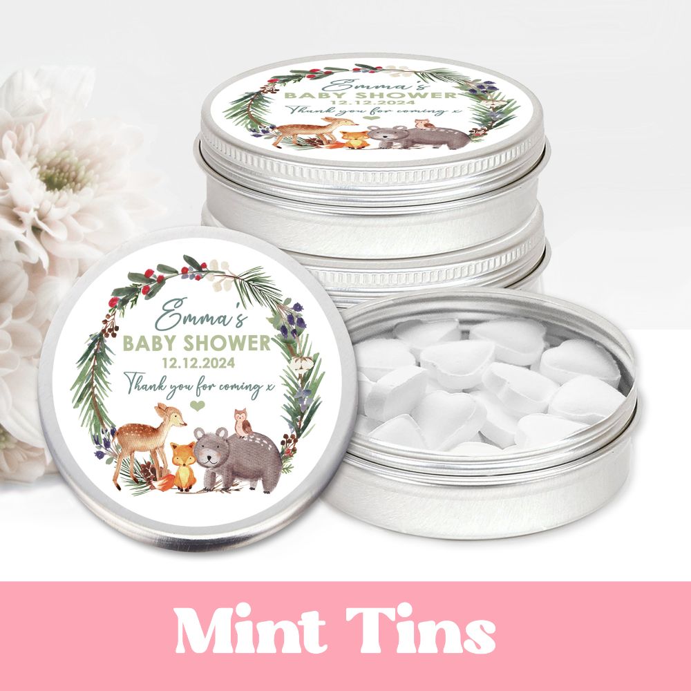 Baby Shower Party Favours Mint Tins