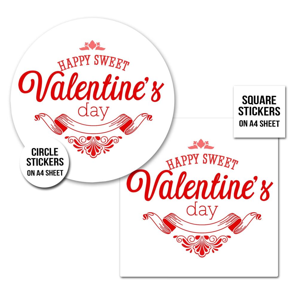 Have A Sweet Valentines Day Stickers Gloss Finish