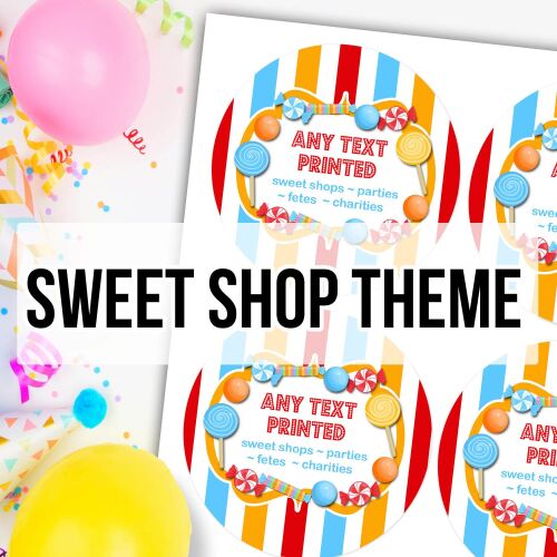 sweet shop themed stickers