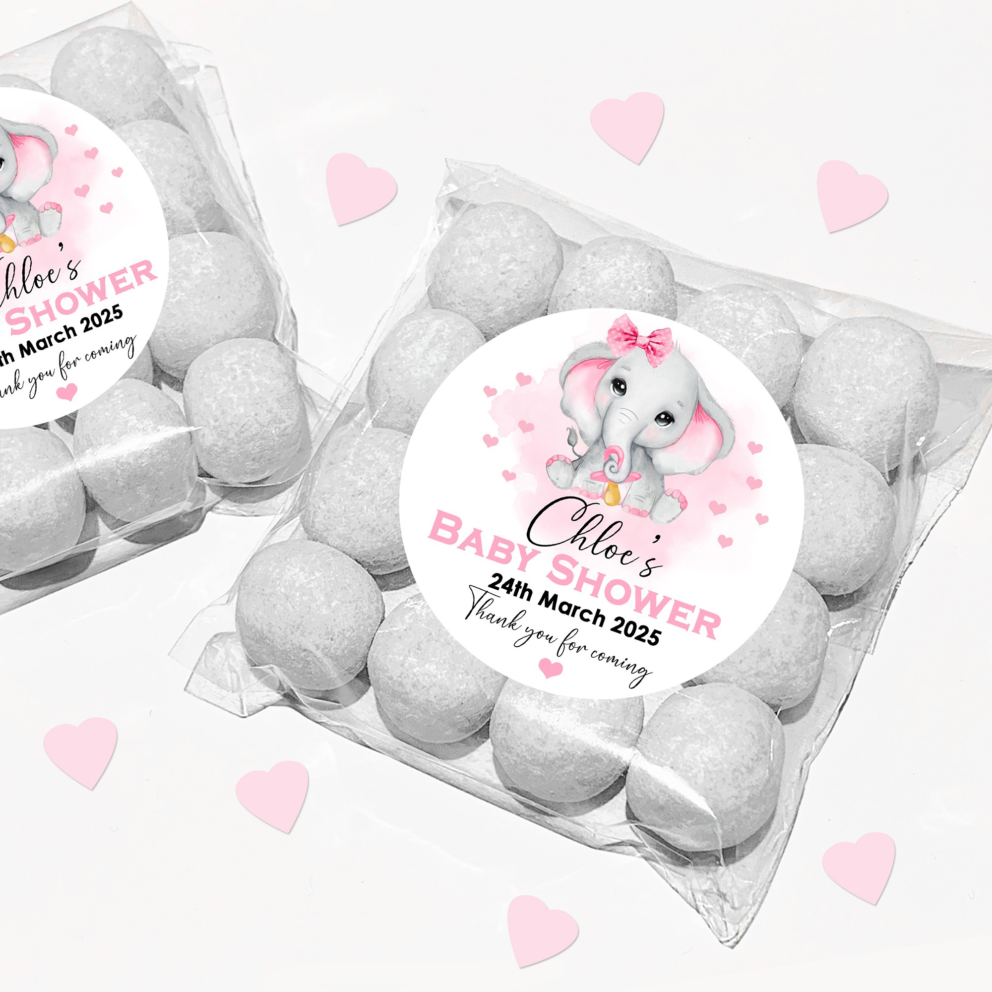 baby shower party favours sweet bags and stickers