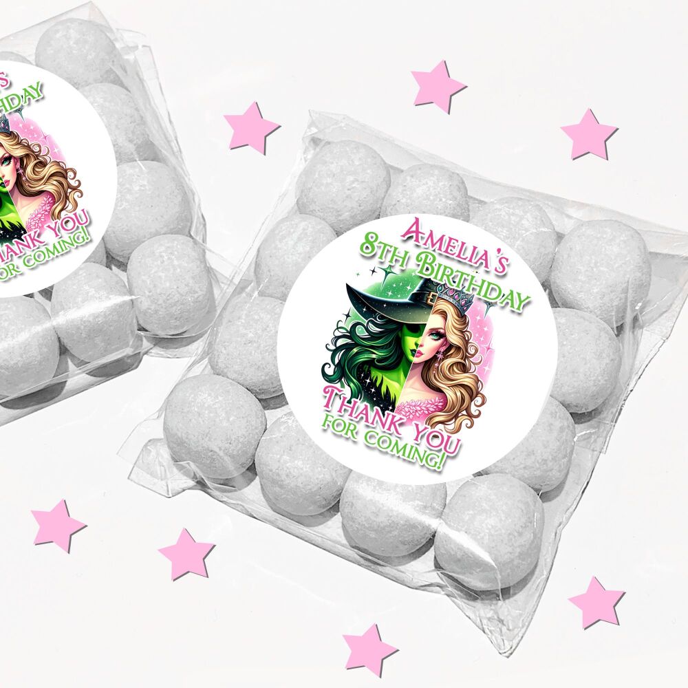 Good Witch Bad Witch Party Favours Sweet Bags & Stickers Kits x12