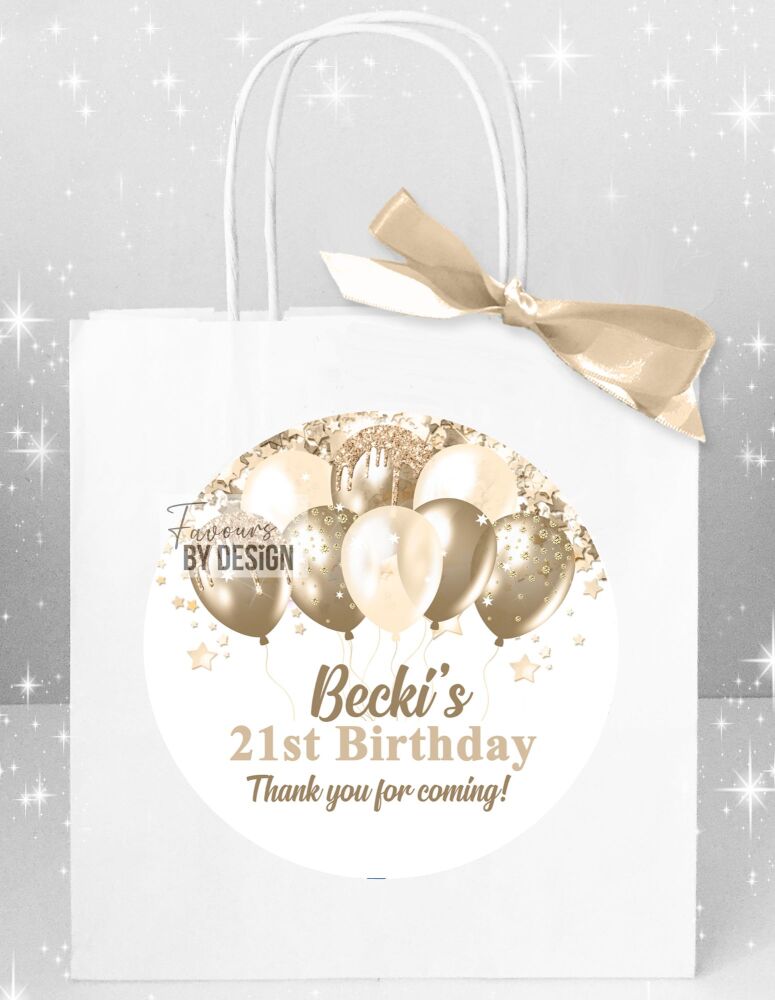 Adult Party Bags Personalised Champagne Balloons x1