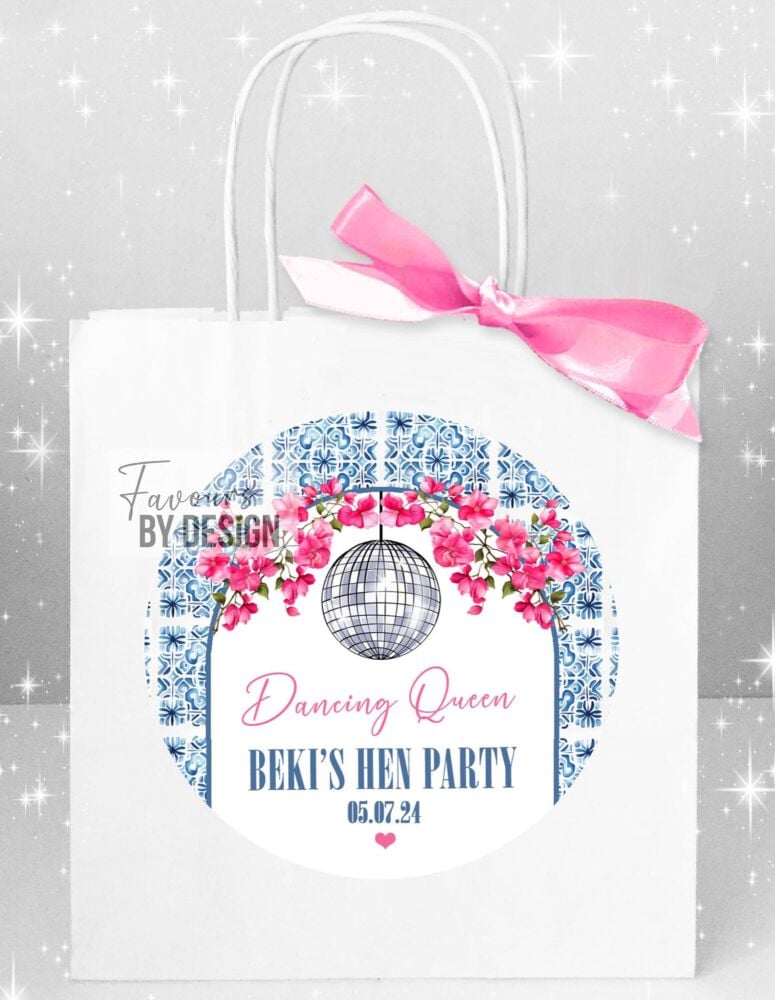 Mamma Mia Greek Disco Hen Party Bags x1