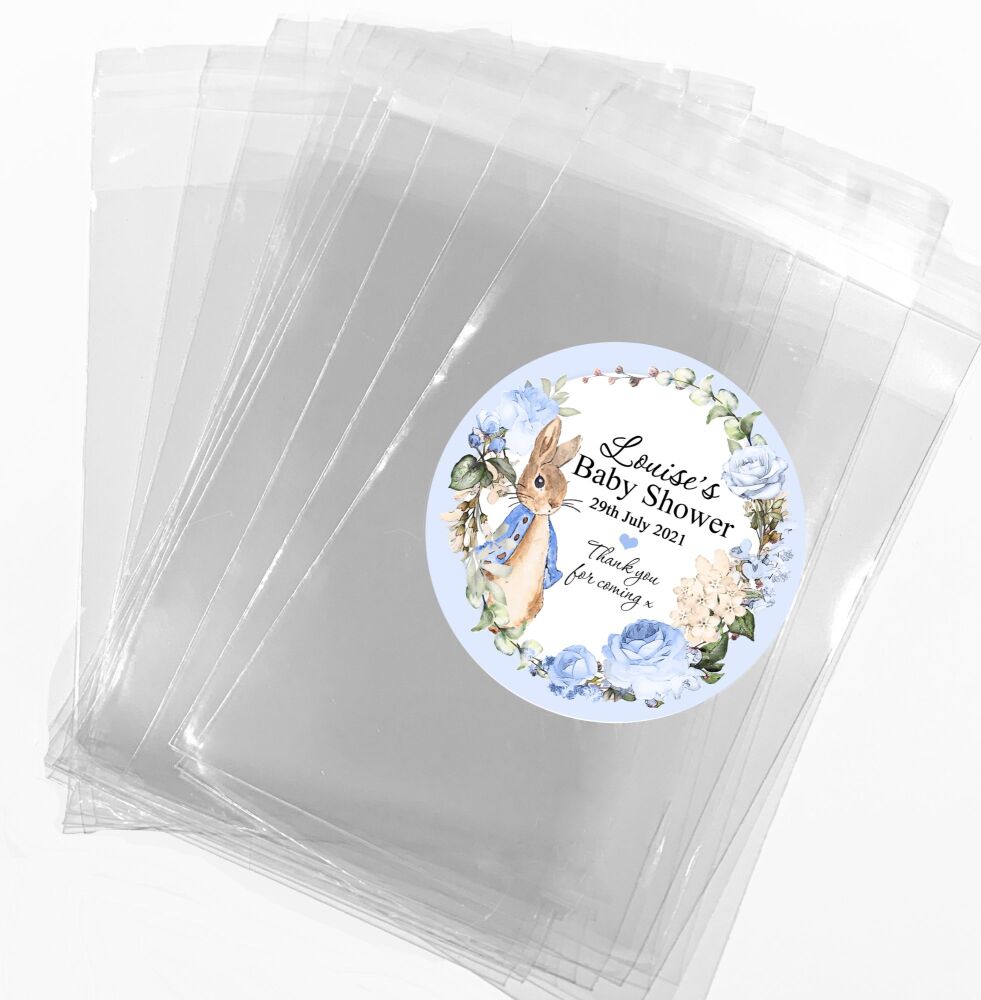 Peter Rabbit Baby Shower Favours Sweet Bags With Stickers Kits