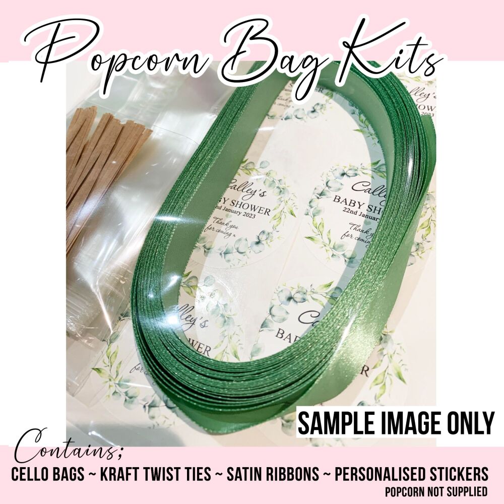 Dream Big Little One Baby Shower Party Favours Popcorn Bags Kits x1