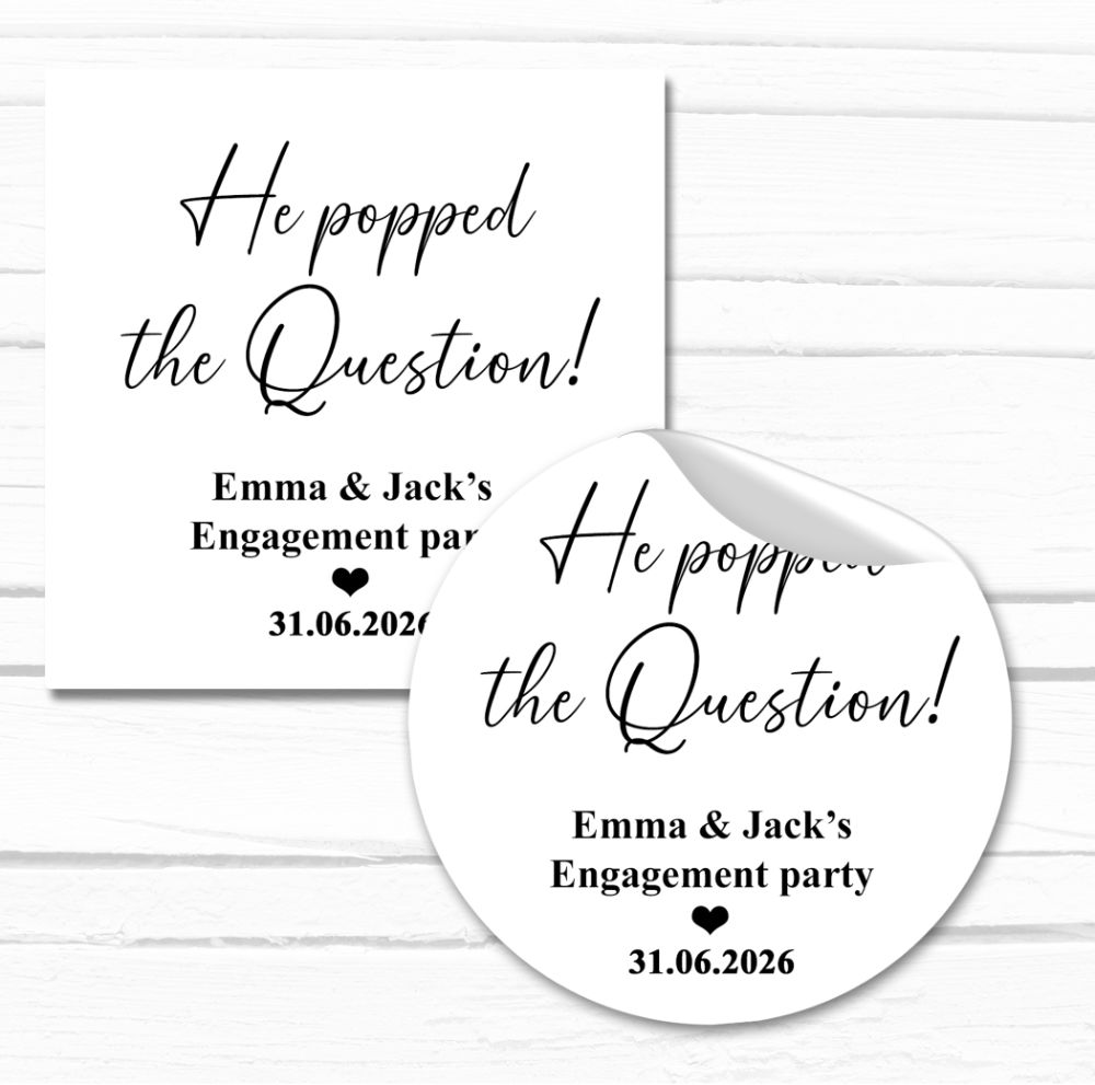 Engagement Party Stickers