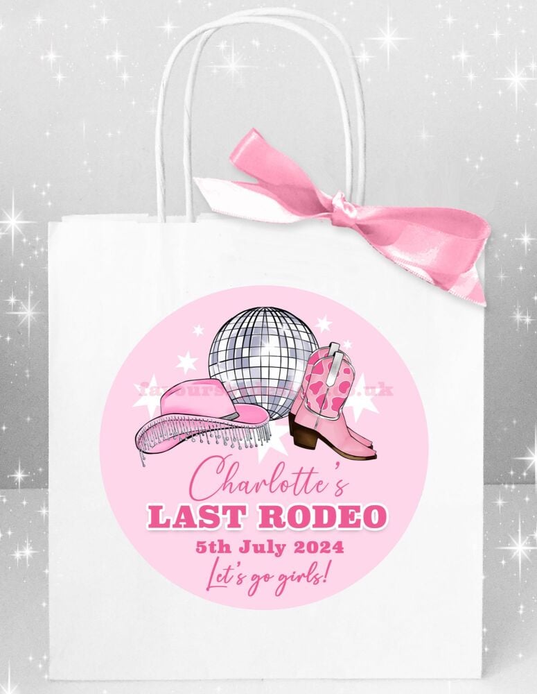 Pink Last Rodeo Disco Hen Party Bags x1