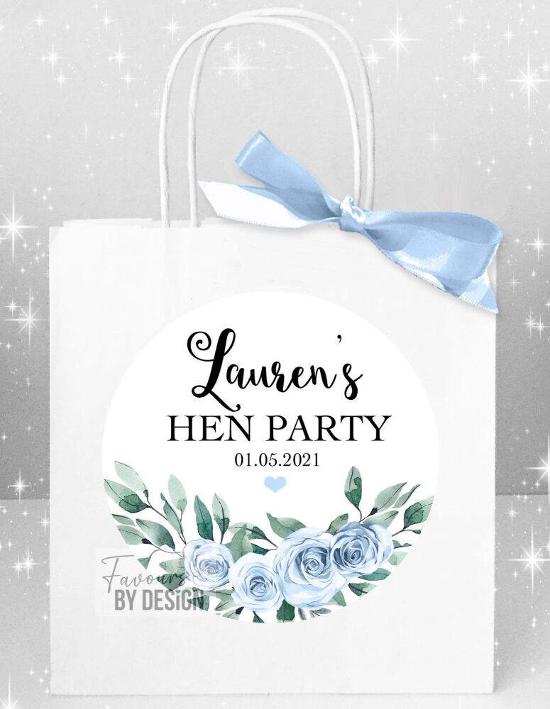 Blue Flowers Hen Party Bags x1