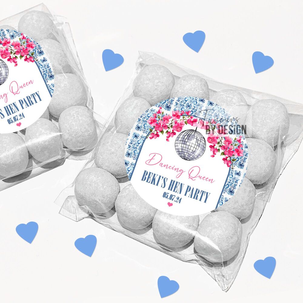 Mamma Mia Greek Disco Hen Party Sweet Bags With Stickers Kits x1