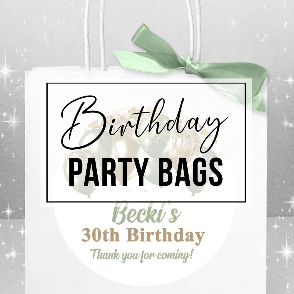 Adult Birthday Party Bags