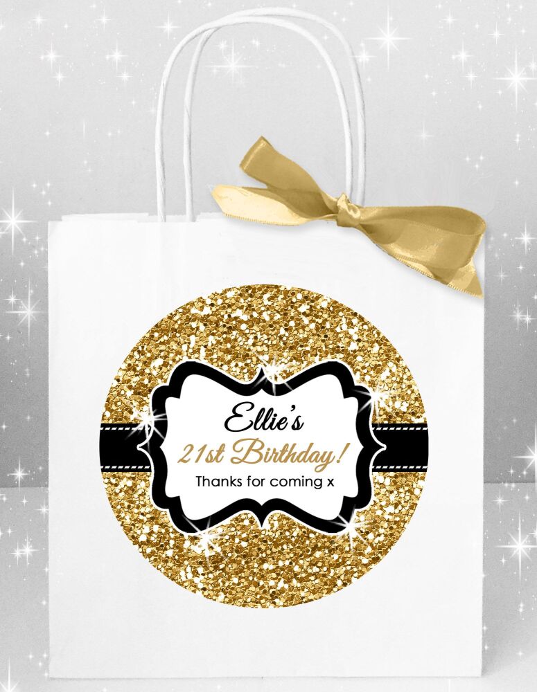 Glitter Effect Birthday Party Bags x1