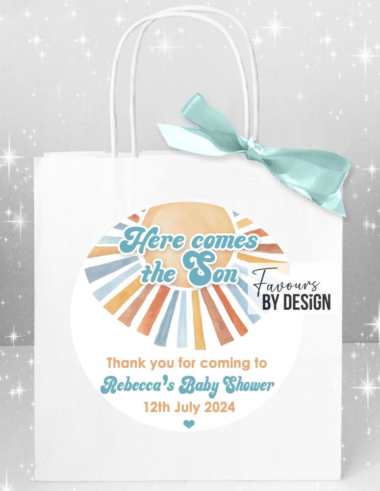 Here Comes The Son Baby Shower Party Bags x1