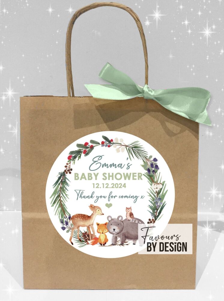 Woodland Animals Baby Shower Party Bags x1