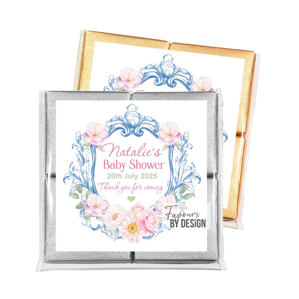 Regal Blooms Baby Shower Party Chocolates Favours x1
