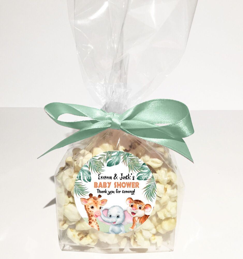 Baby Animals Baby Shower Popcorn Bags Kits x1