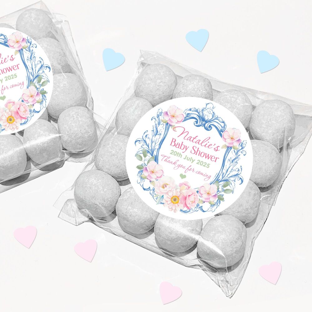 Regal Blooms Party Favours Sweet Bags & Stickers Kits x1