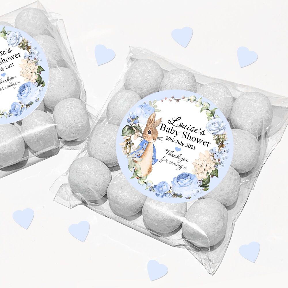 Peter Rabbit Baby Shower Party Favours Sweet Bags & Stickers Kits x1