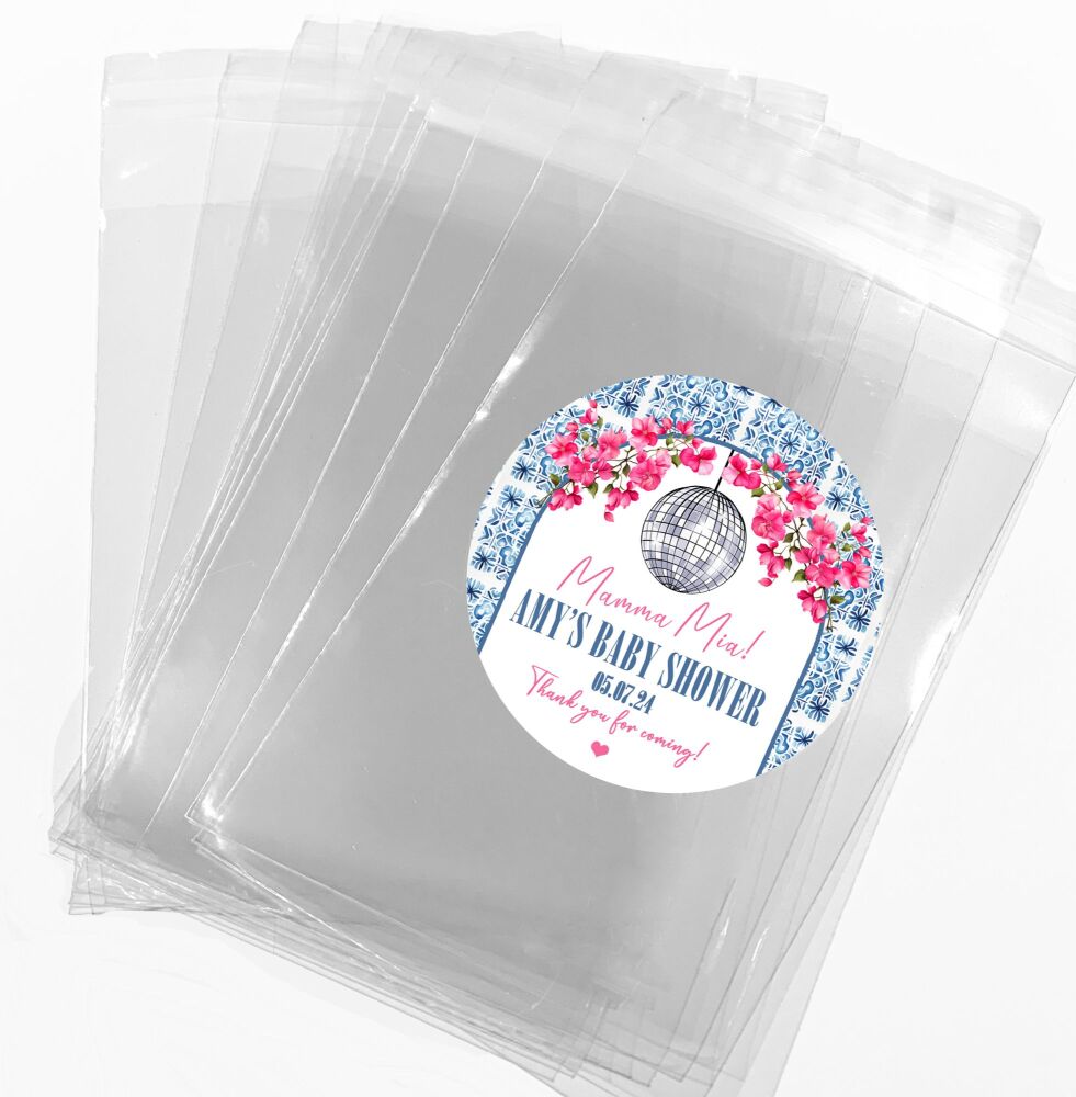 Mamma Mia Party Favours Sweet Bags & Stickers Kits x1
