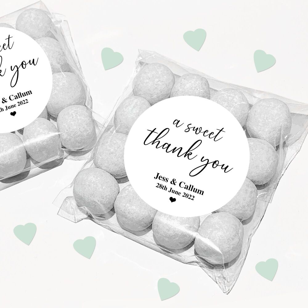 Personalised Wedding Favours Sweet Bags Kits - A Sweet Thank You x1