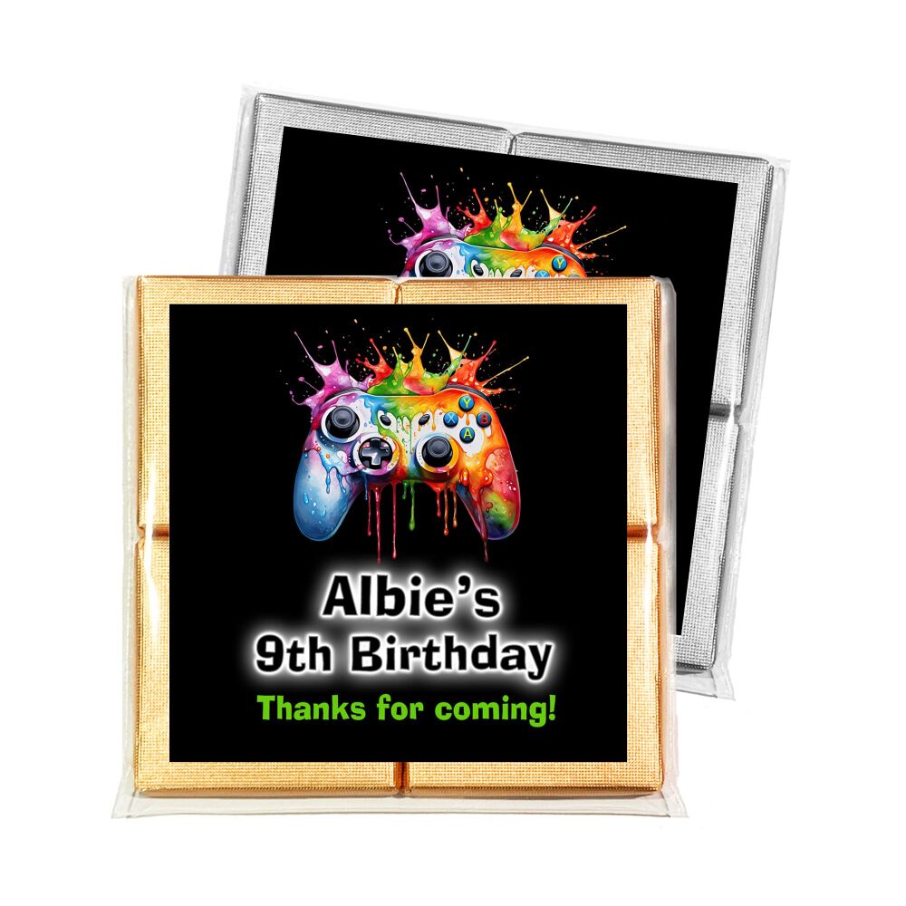 Children's Party Chocolates Personalised Gaming Xbox x1