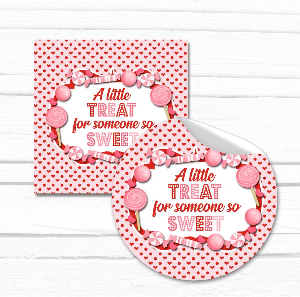 A Little Treat For Someone So Sweet Valentines Stickers