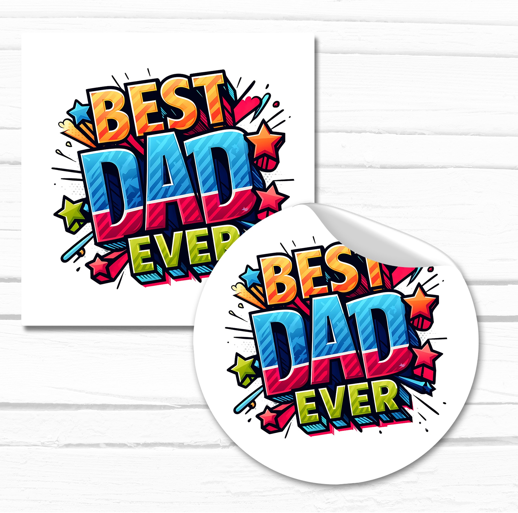Happy Fathers Day Stickers | Favours By Design