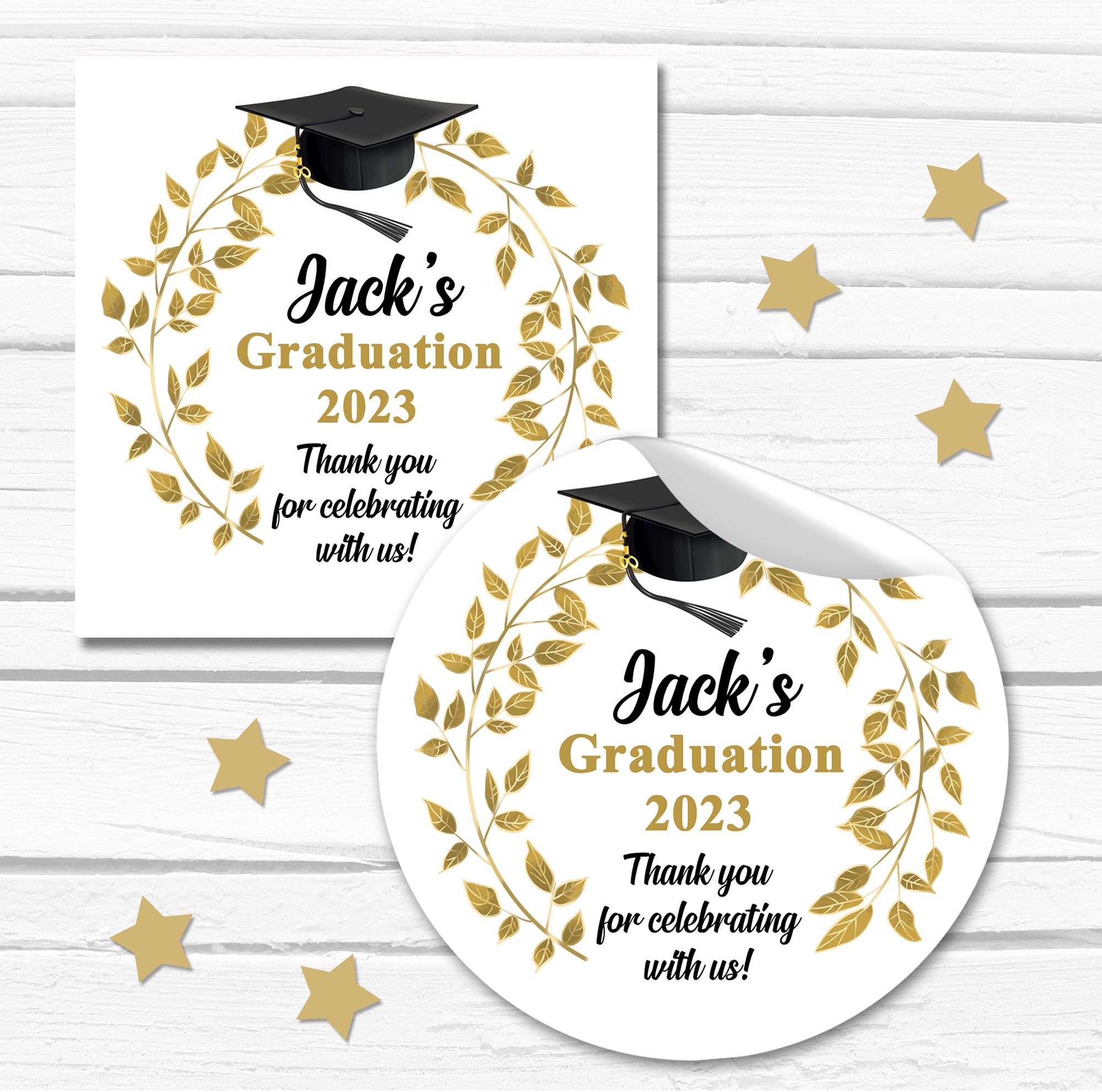 Personalised Graduation Stickers | Favours By Design