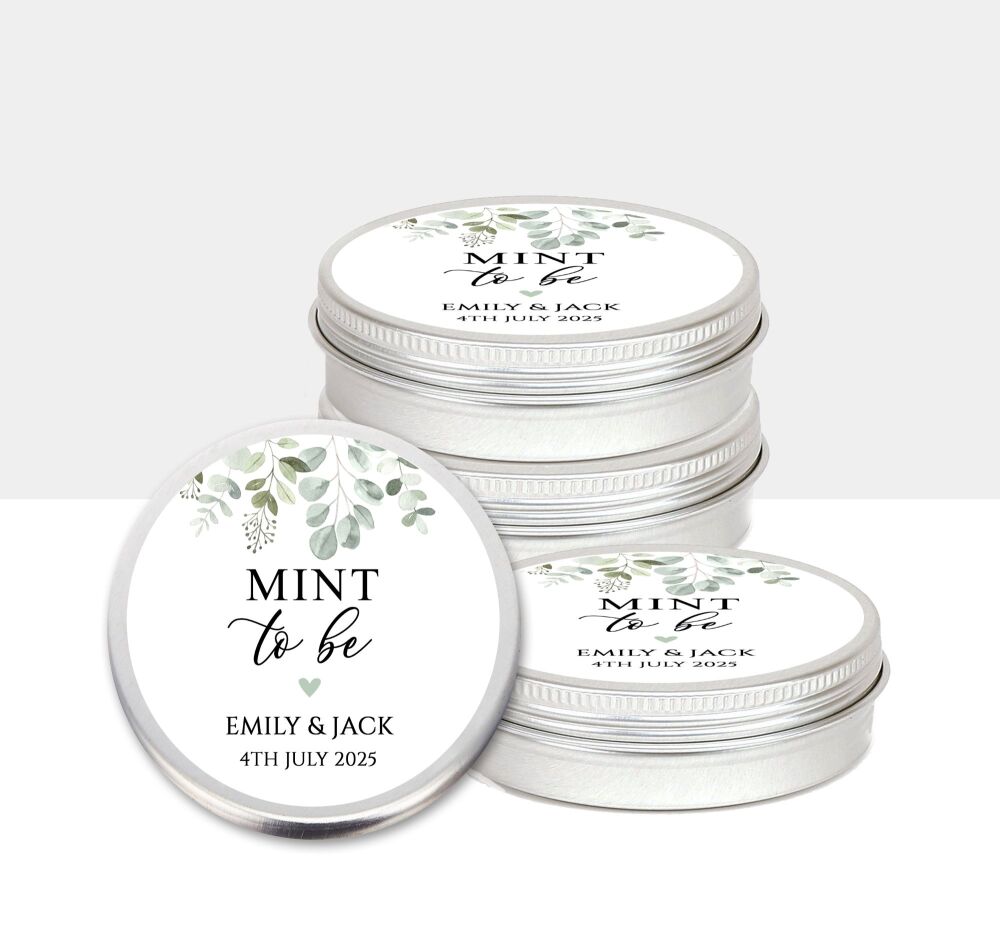 Mint To Be Wedding Mint Tins Favours | Eucalyptus x1