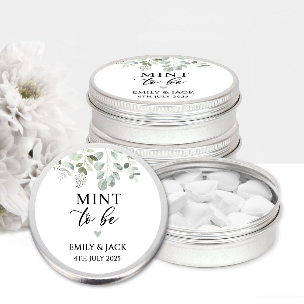 Mint To Be Wedding Mint Tins Favours | Eucalyptus x1