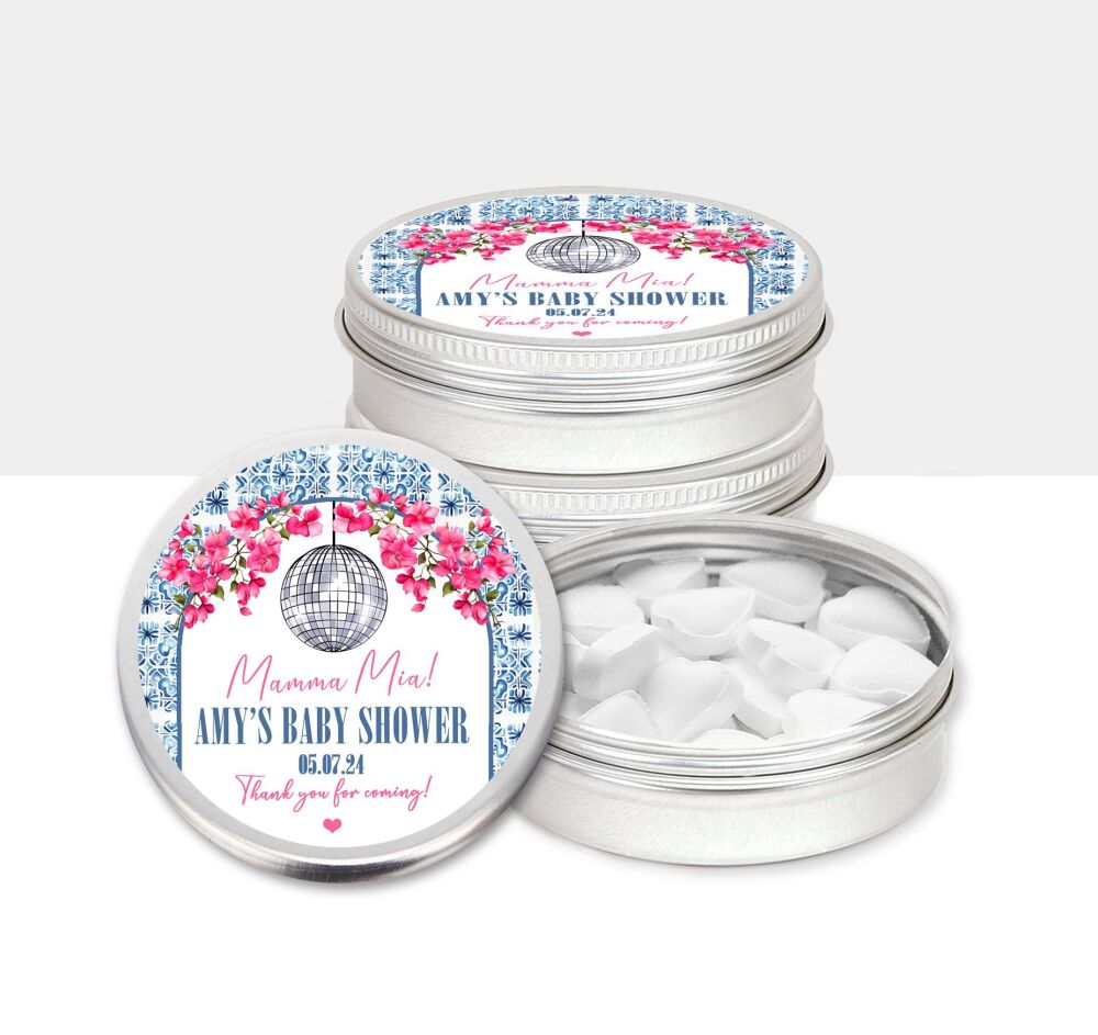 Mamma Mia Baby Shower Party Favours Mint Tins x1