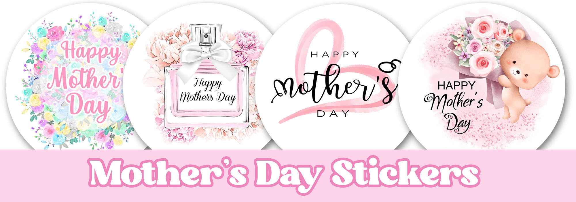 Mothers day gift stickers printed | happy mothers day labels printed | Sticker Print Studio