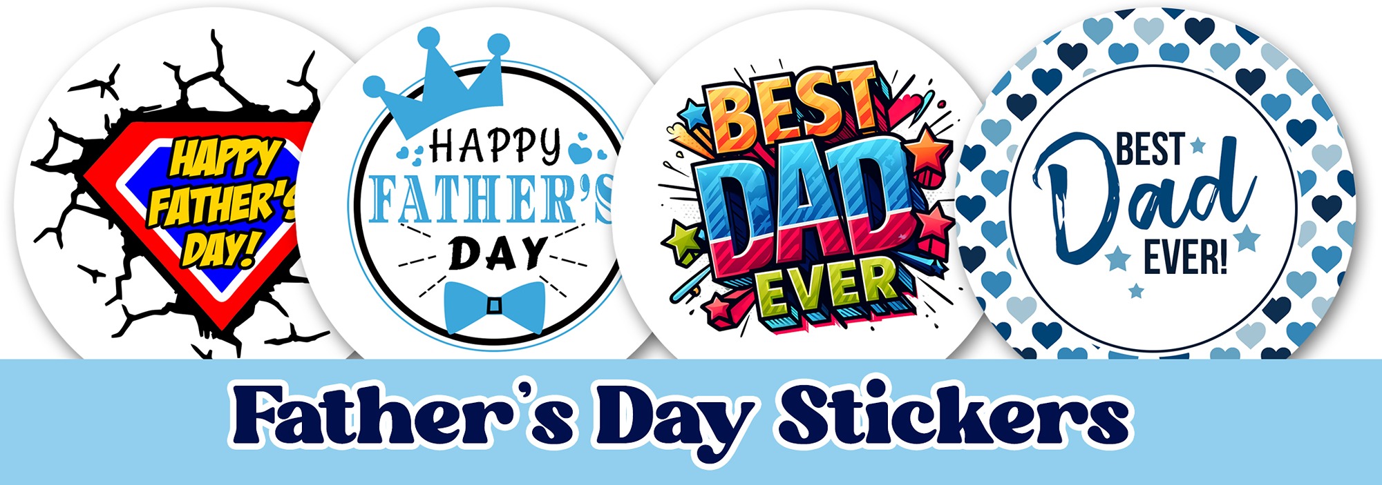 Fathers day stickers gift labels printed | Sticker Print Studio