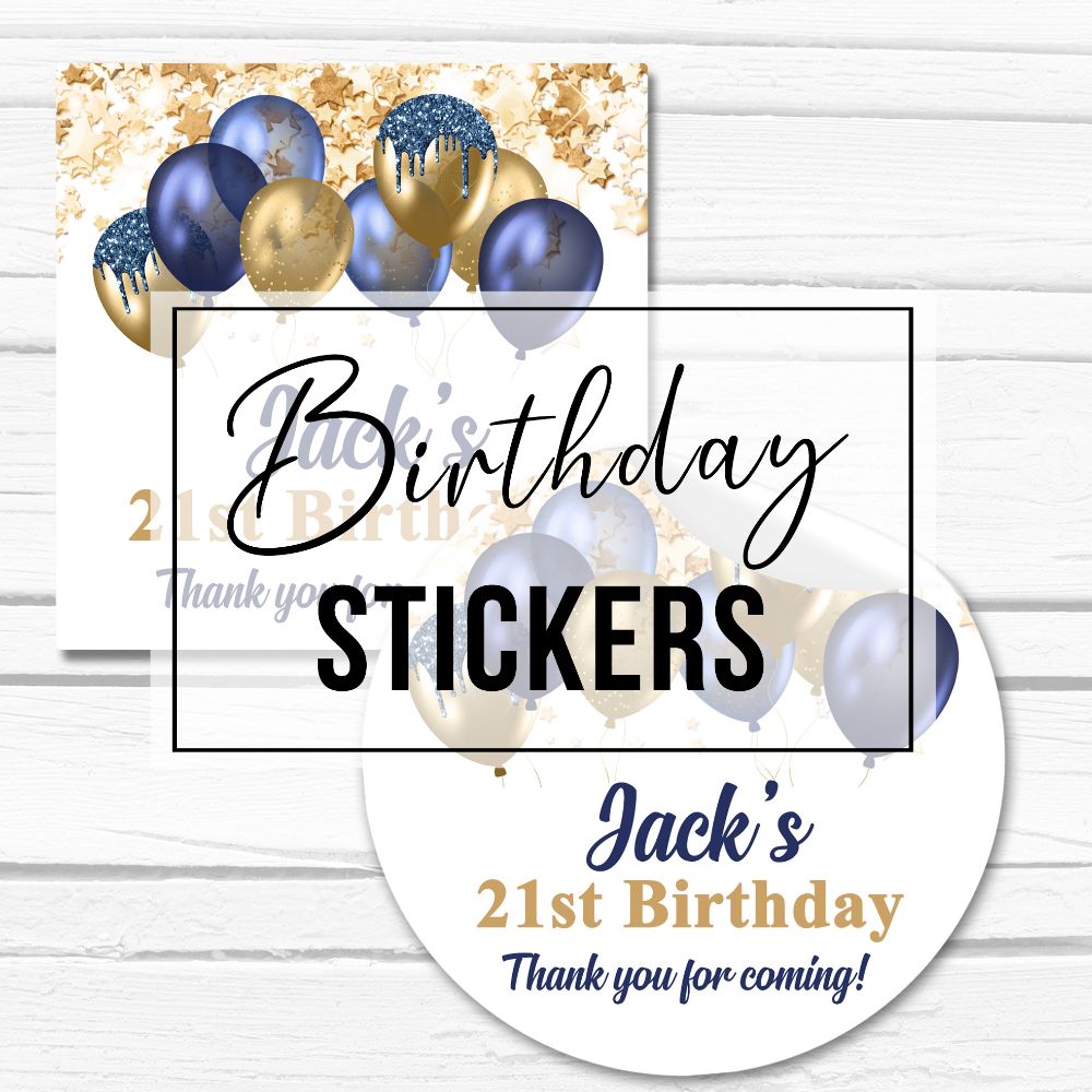 Adult Birthday Stickers
