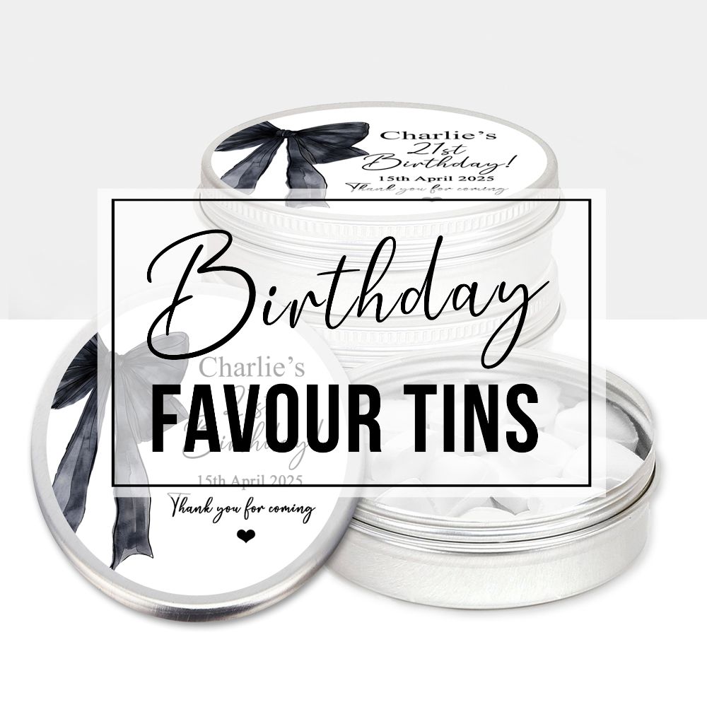 Birthday Party Favours Tins