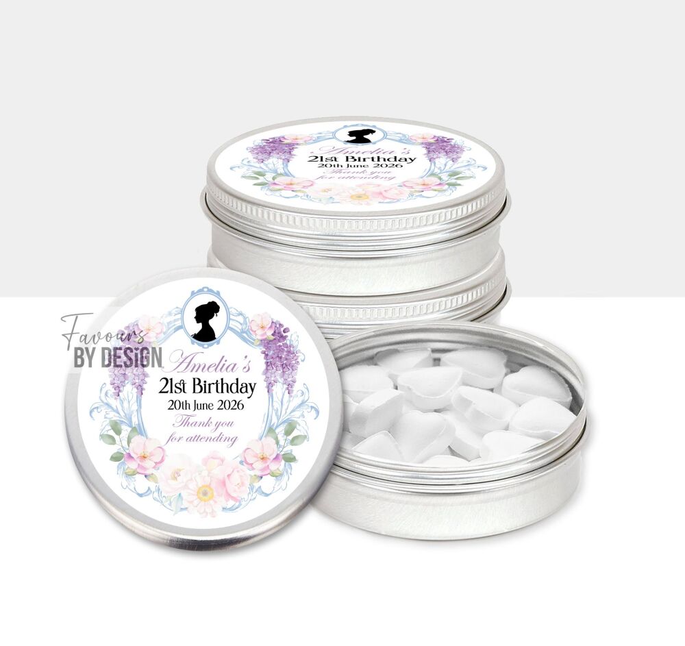 Bridgerton Birthday Party Favours Mint Tins x1