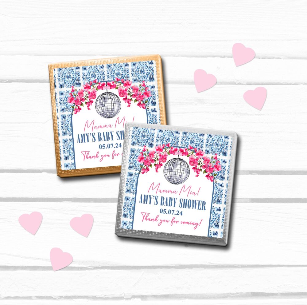 Mamma Mia Baby Shower Party Chocolates Favours x10