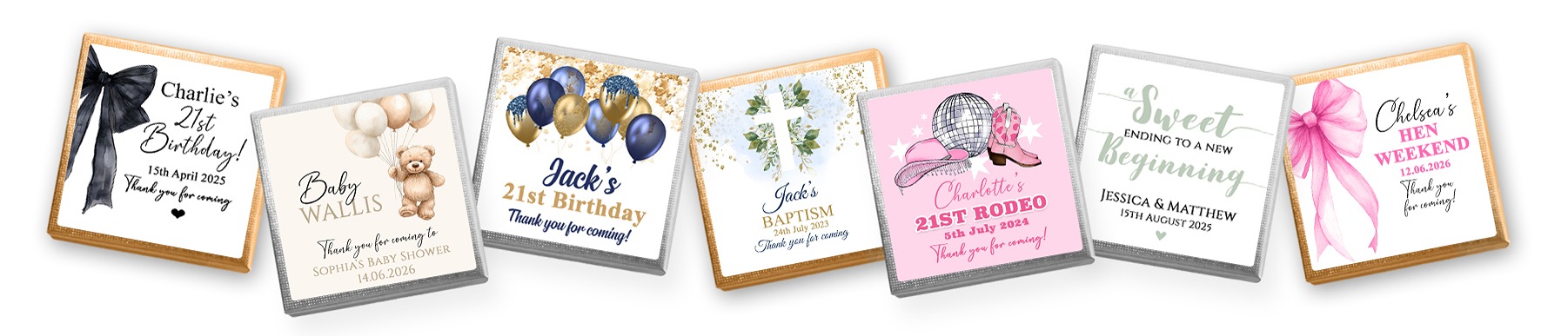 Chocolate favours made for all occasions | Favours By Design UK