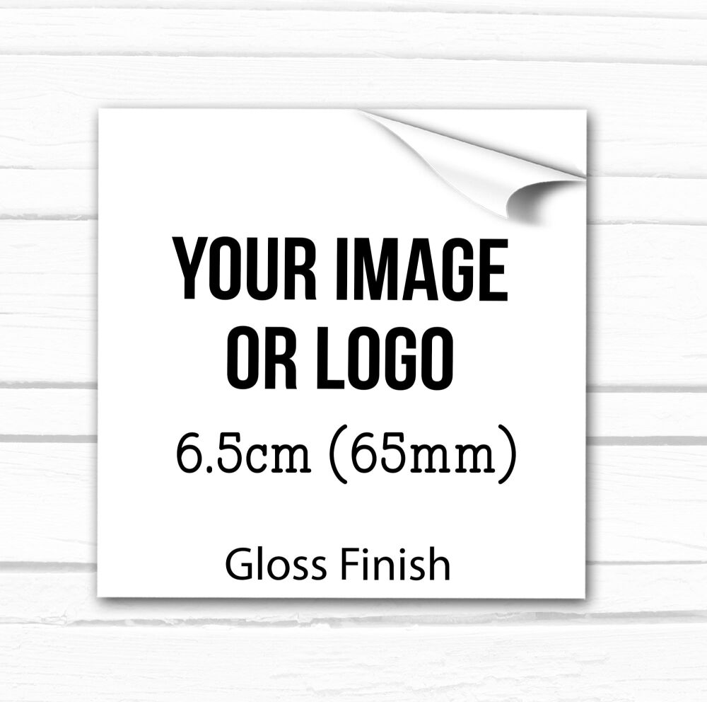 6.5cm Square Custom Stickers Own Image Labels x 1 A4 Sheet