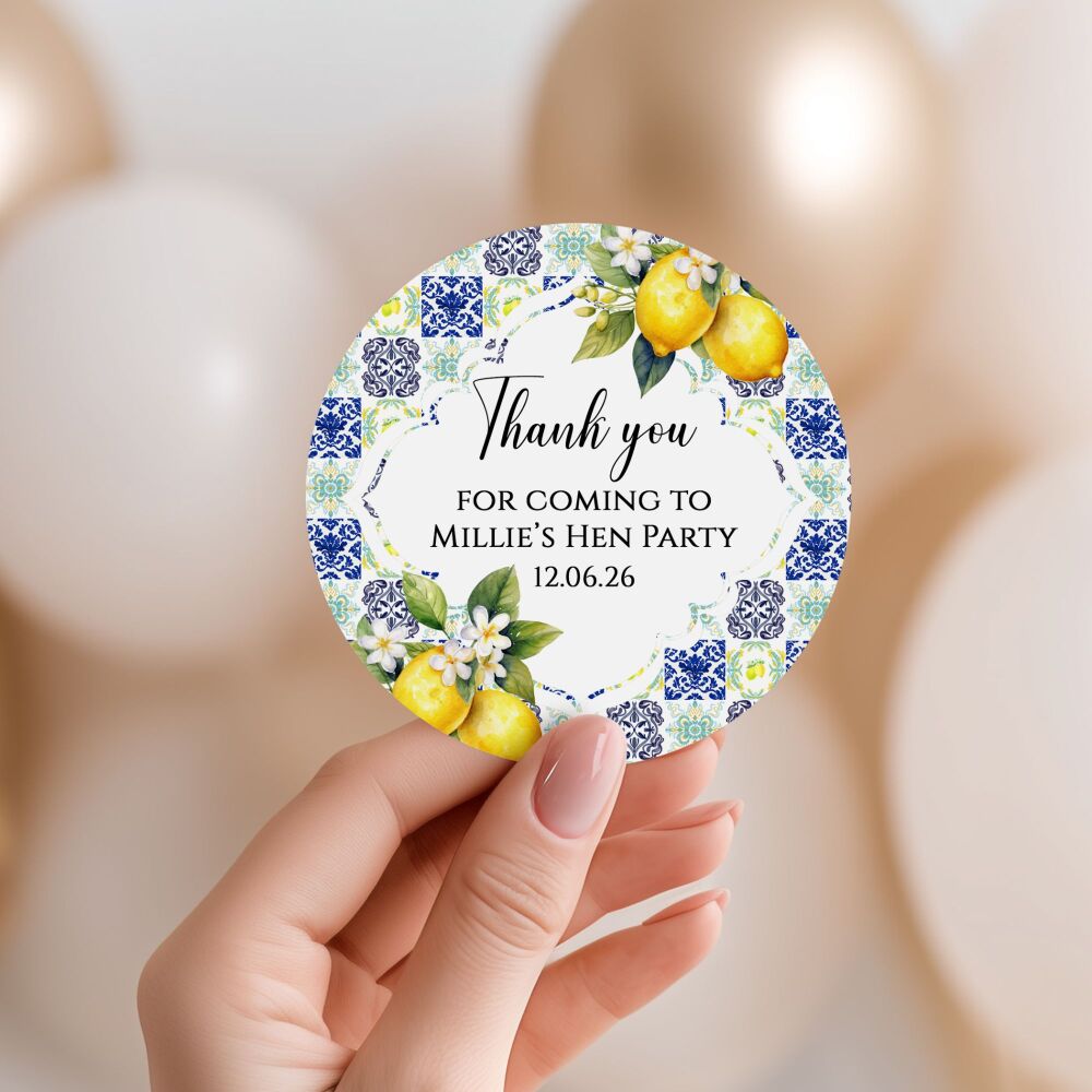 Amalfi Coast Stickers Lemon Theme A4 sheet x1