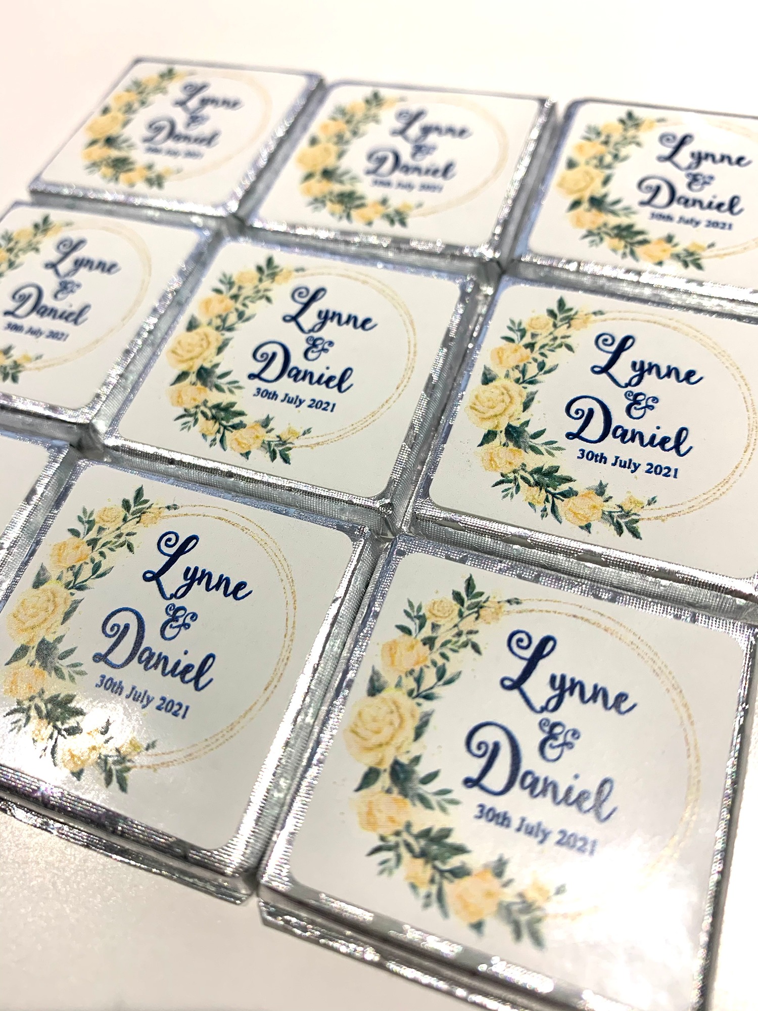 personalised wedding chocolates