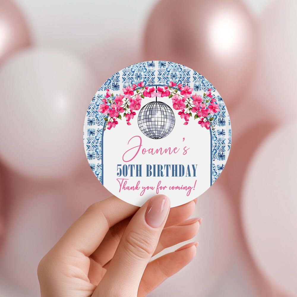 Custom Birthday Stickers Mamma Mia - A4 Sheet x1