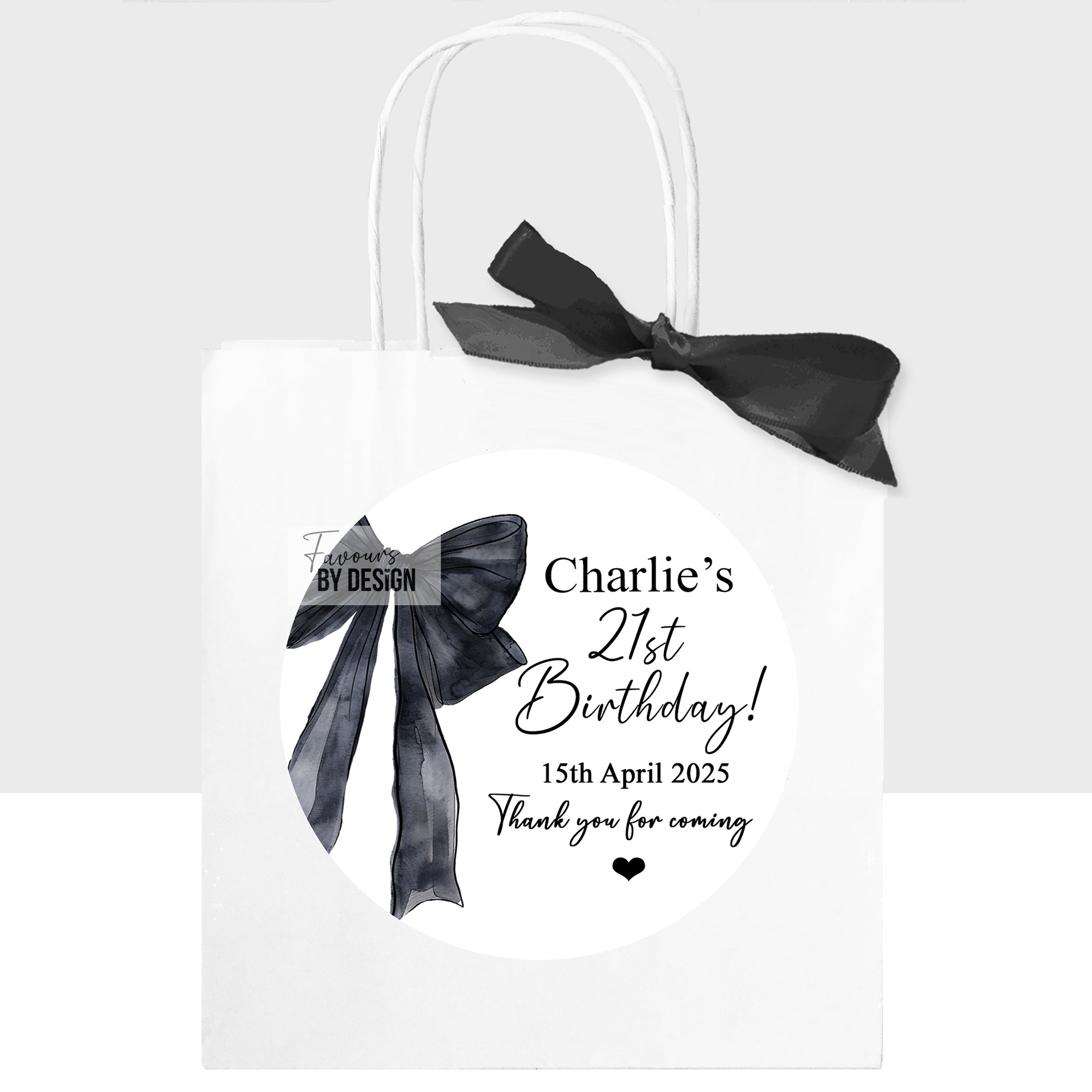 Party bags for adult birthdays personalised custom made