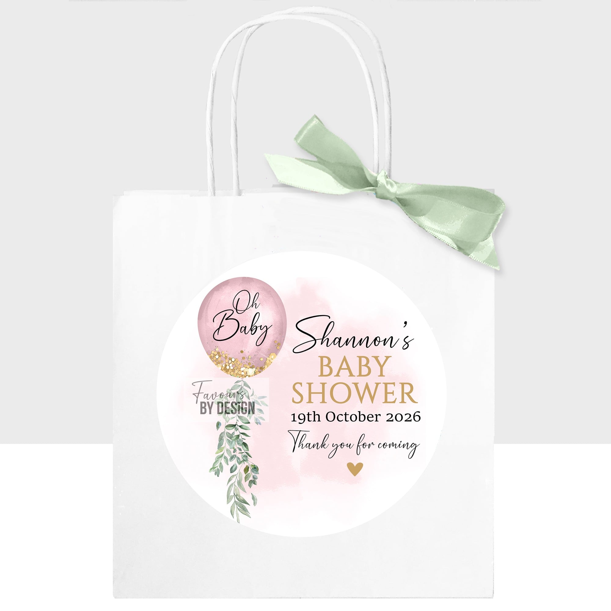 Baby Shower party bags personalised