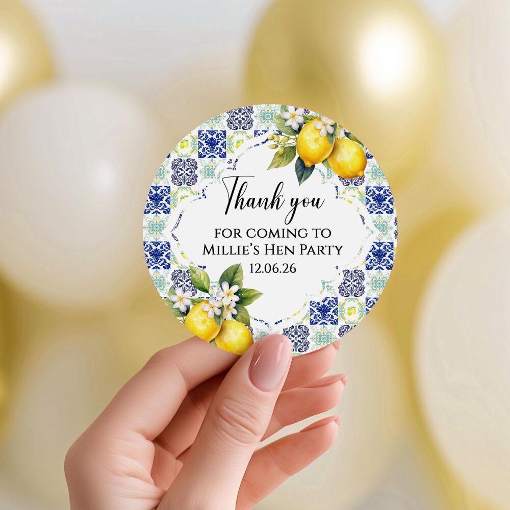 Amalfi Coast Stickers Lemon Theme A4 sheet x1