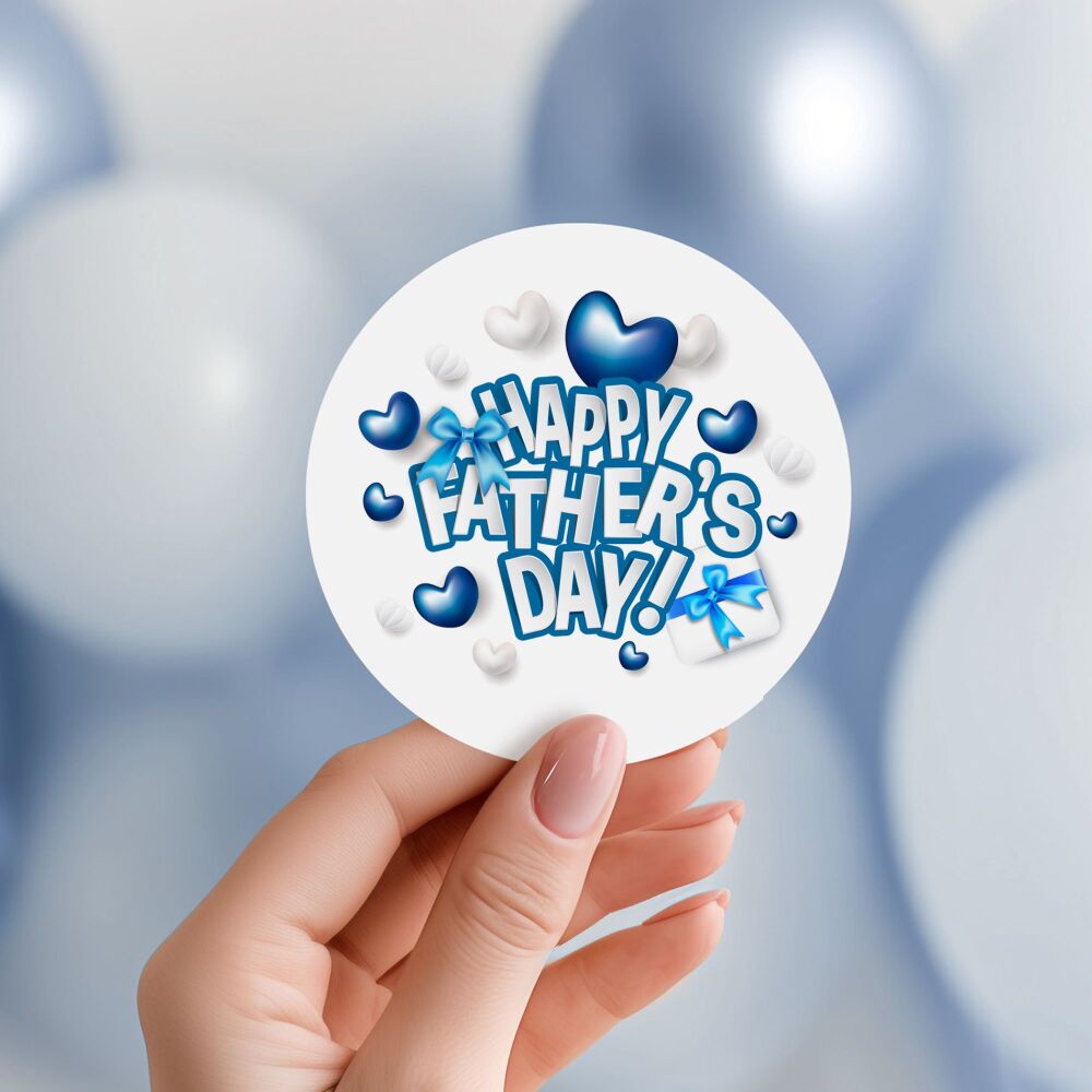 Balloons And Presents Happy Fathers Day Gift Stickers A4 Sheet x1