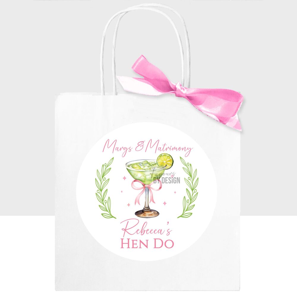 Margs and Matrimony Hen Personalised Party Bags x1