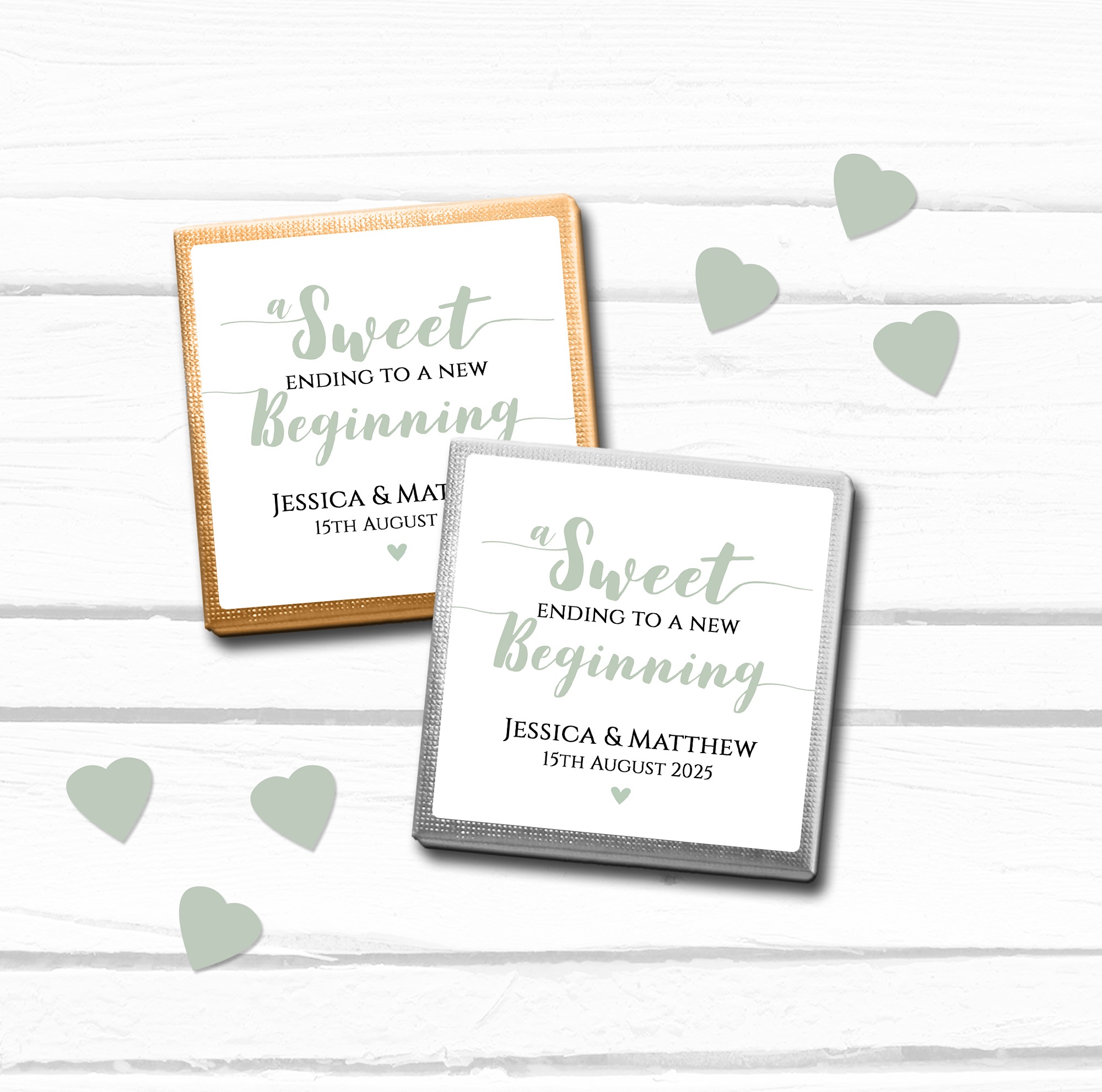 Personalised chocolates for weddings