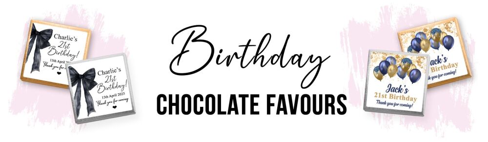 birthday party chocolates favours