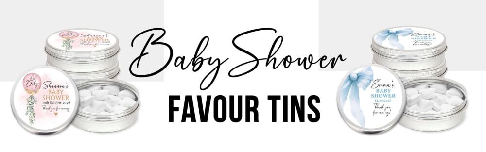 baby shower party favours personalised mints sweets tins baby shower party favours personalised mints sweets tins